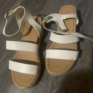 Soda White Strappy Sandals for Women, like new only worn once